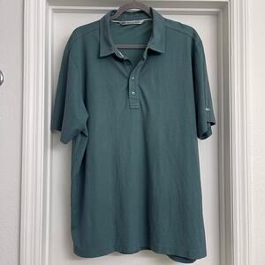 Travis Mathew Short Sleeve Polo Green Sz XL Rain Bird Golf Performance Preppy